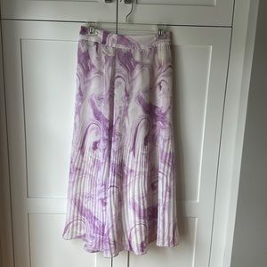 Ganni Women's Pleated Georgette Skirt - Orchid Bloom